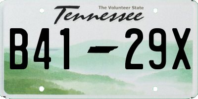 TN license plate B4129X