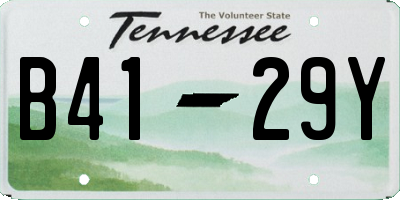 TN license plate B4129Y