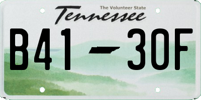TN license plate B4130F