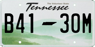 TN license plate B4130M