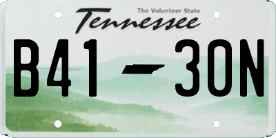 TN license plate B4130N