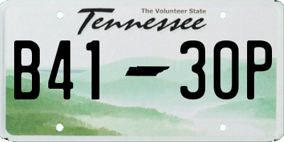 TN license plate B4130P