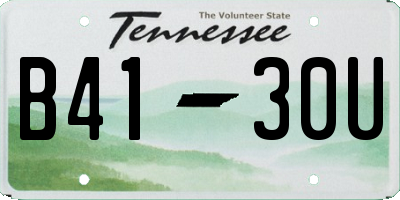 TN license plate B4130U