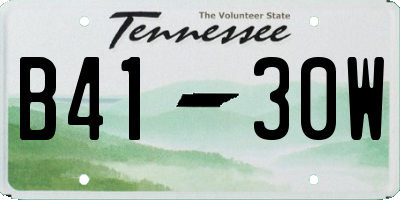 TN license plate B4130W