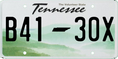 TN license plate B4130X