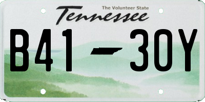 TN license plate B4130Y