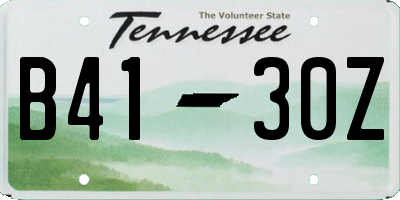 TN license plate B4130Z