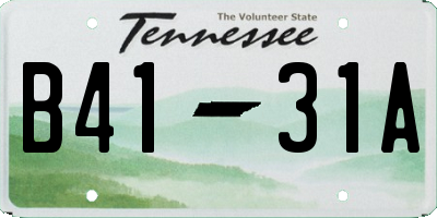 TN license plate B4131A