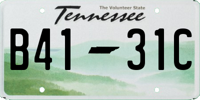 TN license plate B4131C