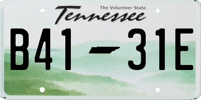 TN license plate B4131E