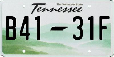 TN license plate B4131F