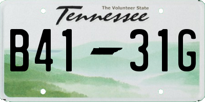 TN license plate B4131G