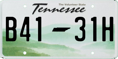 TN license plate B4131H