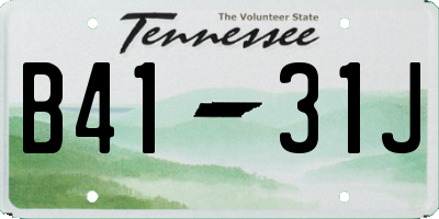 TN license plate B4131J