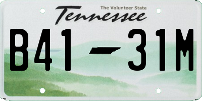 TN license plate B4131M
