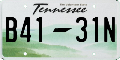 TN license plate B4131N
