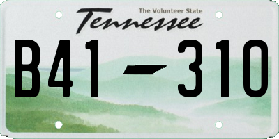 TN license plate B4131O