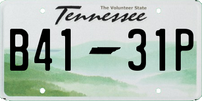TN license plate B4131P