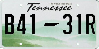 TN license plate B4131R