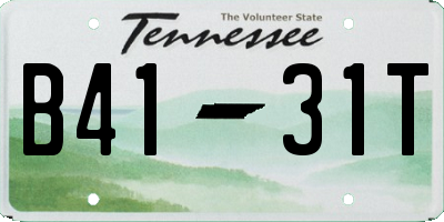 TN license plate B4131T