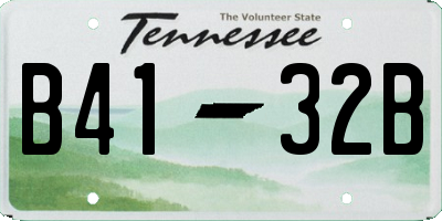 TN license plate B4132B