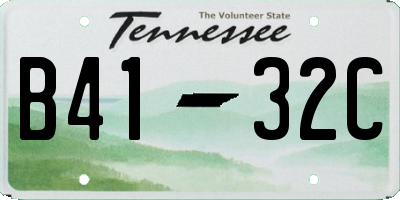 TN license plate B4132C