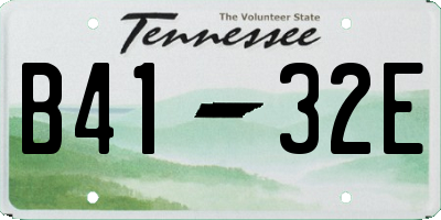 TN license plate B4132E