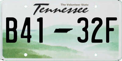 TN license plate B4132F