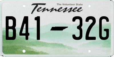 TN license plate B4132G