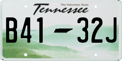 TN license plate B4132J