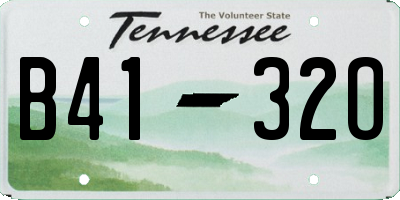 TN license plate B4132O