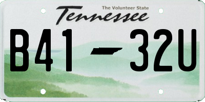 TN license plate B4132U