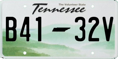 TN license plate B4132V