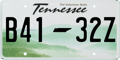 TN license plate B4132Z