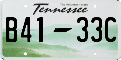 TN license plate B4133C