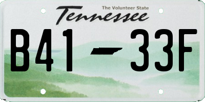 TN license plate B4133F
