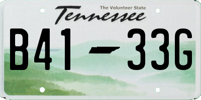 TN license plate B4133G