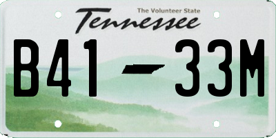TN license plate B4133M