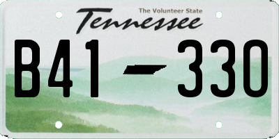 TN license plate B4133O