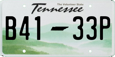 TN license plate B4133P