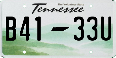 TN license plate B4133U
