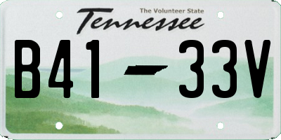TN license plate B4133V
