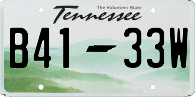 TN license plate B4133W