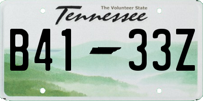 TN license plate B4133Z