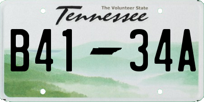 TN license plate B4134A