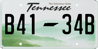 TN license plate B4134B