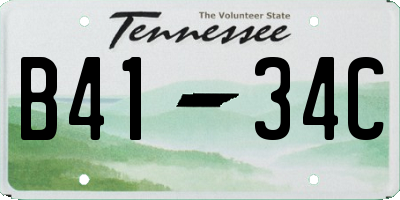 TN license plate B4134C