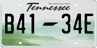 TN license plate B4134E