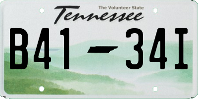 TN license plate B4134I