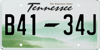 TN license plate B4134J